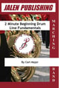Two-Minute Beginning Drum Line Fundamentals Marching Band sheet music cover